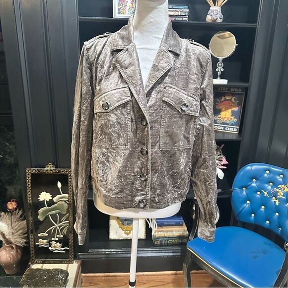 Cabi Deep Olive Green Sunday Topper Jacket Size Medium - Picture 1 of 12